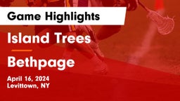 Island Trees  vs Bethpage  Game Highlights - April 16, 2024