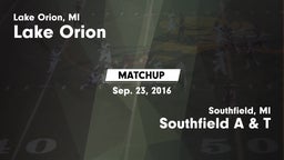 Matchup: Lake Orion vs. Southfield A & T 2016
