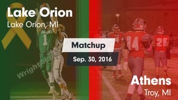 Matchup: Lake Orion vs. Athens  2016