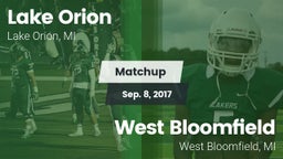Matchup: Lake Orion vs. West Bloomfield  2017