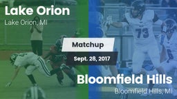 Matchup: Lake Orion vs. Bloomfield Hills  2017