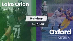 Matchup: Lake Orion vs. Oxford  2017