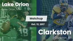 Matchup: Lake Orion vs. Clarkston  2017