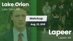 Matchup: Lake Orion vs. Lapeer   2018