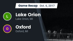 Recap: Lake Orion  vs. Oxford  2017