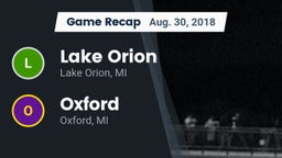 Recap: Lake Orion  vs. Oxford  2018