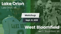 Matchup: Lake Orion vs. West Bloomfield  2018
