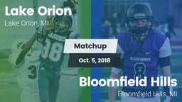 Matchup: Lake Orion vs. Bloomfield Hills  2018