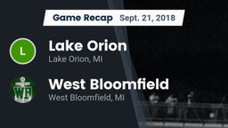 Recap: Lake Orion  vs. West Bloomfield  2018