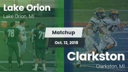 Matchup: Lake Orion vs. Clarkston  2018