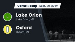 Recap: Lake Orion  vs. Oxford  2019