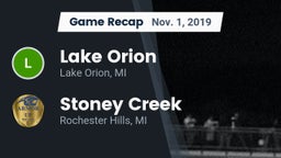 Recap: Lake Orion  vs. Stoney Creek  2019
