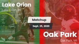 Matchup: Lake Orion vs. Oak Park  2020