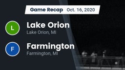Recap: Lake Orion  vs. Farmington  2020