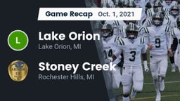 Recap: Lake Orion  vs. Stoney Creek  2021