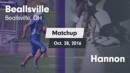 Matchup: Beallsville vs. Hannon  2016