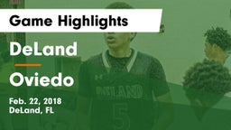 DeLand  vs Oviedo  Game Highlights - Feb. 22, 2018