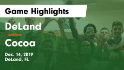 DeLand  vs Cocoa Game Highlights - Dec. 14, 2019