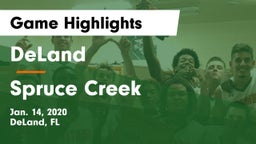 DeLand  vs Spruce Creek  Game Highlights - Jan. 14, 2020