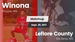Matchup: Winona vs. Leflore County  2017