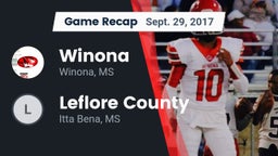 Recap: Winona  vs. Leflore County  2017