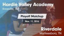 Matchup: Hardin Valley Academ vs. Riverdale  2016