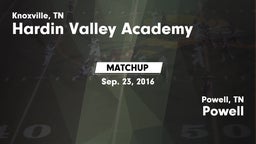 Matchup: Hardin Valley Academ vs. Powell  2016