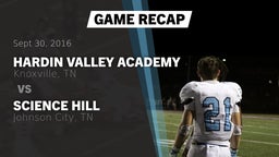 Recap: Hardin Valley Academy  vs. Science Hill  2016