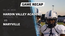Recap: Hardin Valley Academy  vs. Maryville 2016
