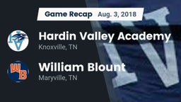 Recap: Hardin Valley Academy vs. William Blount  2018