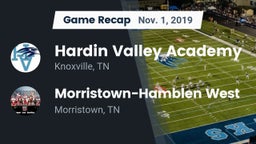 Recap: Hardin Valley Academy vs. Morristown-Hamblen West  2019