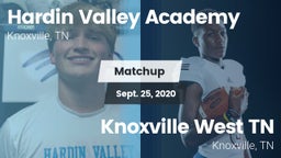 Matchup: Hardin Valley vs. Knoxville West  TN 2020