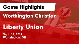 Worthington Christian  vs Liberty Union Game Highlights - Sept. 14, 2019