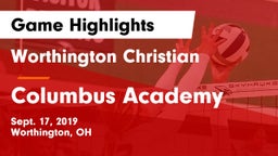 Worthington Christian  vs Columbus Academy Game Highlights - Sept. 17, 2019