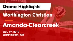 Worthington Christian  vs Amanda-Clearcreek  Game Highlights - Oct. 19, 2019