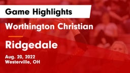 Worthington Christian  vs Ridgedale Game Highlights - Aug. 20, 2022