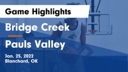 Bridge Creek  vs Pauls Valley  Game Highlights - Jan. 25, 2022