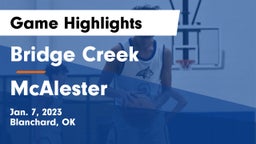 Bridge Creek  vs McAlester  Game Highlights - Jan. 7, 2023