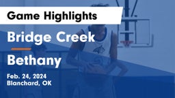 Bridge Creek  vs Bethany  Game Highlights - Feb. 24, 2024