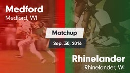 Matchup: Medford vs. Rhinelander  2016