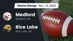 Recap: Medford  vs. Rice Lake  2020