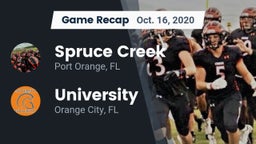 Recap: Spruce Creek  vs. University  2020