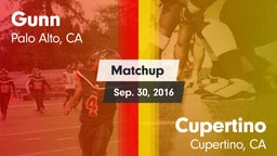 Matchup: Gunn vs. Cupertino  2016