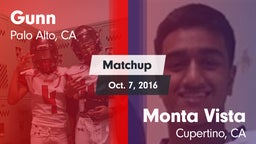 Matchup: Gunn vs. Monta Vista  2016
