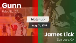 Matchup: Gunn vs. James Lick  2018