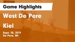 West De Pere  vs Kiel  Game Highlights - Sept. 28, 2019