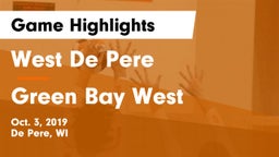 West De Pere  vs Green Bay West Game Highlights - Oct. 3, 2019