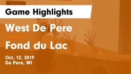 West De Pere  vs Fond du Lac  Game Highlights - Oct. 12, 2019