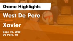 West De Pere  vs Xavier  Game Highlights - Sept. 26, 2020