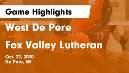 West De Pere  vs Fox Valley Lutheran  Game Highlights - Oct. 22, 2020
